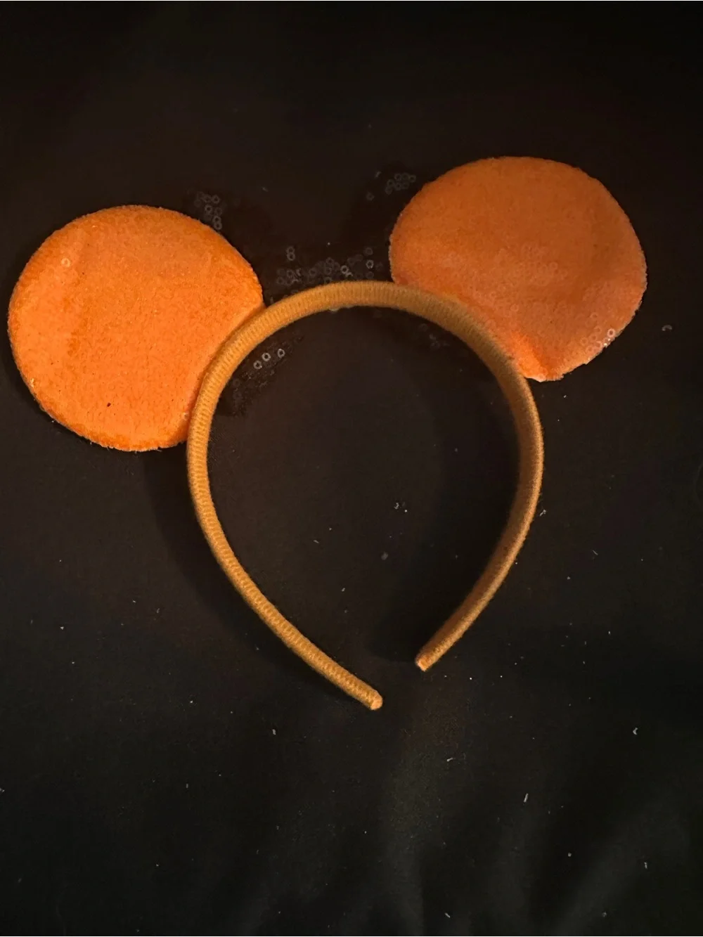 Halloween Spiderweb Mouse Ears Headband - Orange and Black